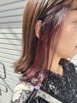 サル(saru) #インナーカラー #ボルドーカラー