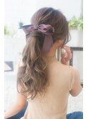 結婚式☆二次会★ナチュラルポニーテールヘアセット