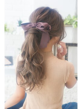 ヘアメイクサロンシャルメ(Hair Make Salon CHARMER) 結婚式☆二次会★ナチュラルポニーテールヘアセット