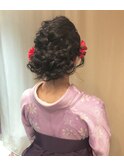 【下北沢＊I'll b hair＊】袴.着物に合う編み込みギブソンタック