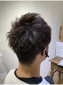 ツーブロ刈り上げショート