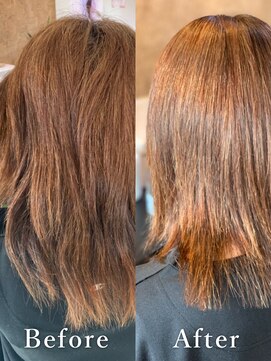 アークスヘアー 大人かわいいレイヤースタイル☆透明感オレンジブラウン