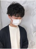 《長谷川》レイヤーマッシュ無造作パーマツーブロック刈り上げ