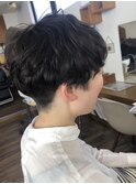 刈り上げマッシュウェーブ