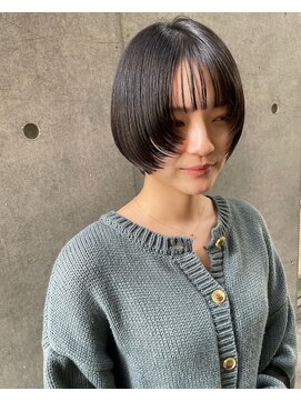 エッセンス(THE ESSENCE) short/切りっぱなしボブエアリーロング美髪ピンクブラウン