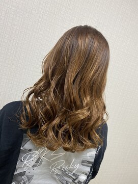 グランデ(grande) オレンジみ消しブルージュカラー/ハイトーン/ブリーチなし