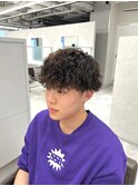 マッシュ無造作ツイストスパイラルパーマ