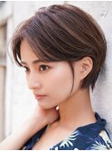 ショートカット×ひし形ショートボブ×前髪あり20代30代40代 s03