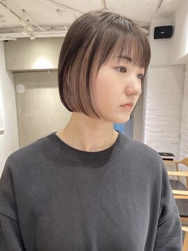 ローレン(LOREN) ミルクティーベージュぷつっとボブケアブリーチ 梅田