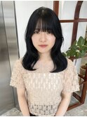 くびれヘア / ブルーブラック