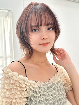 オーバーヘアー 倉敷店(over hair) 【over hair】くびれボブ×顔周りレイヤー×シースルーバング