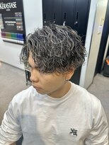 メンズ ラピス 横浜店(Men’sLapis)&nbsp;波巻きパーマ×ホワイトメッシュ