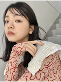 黒髪ミディアム似合わせ切りっぱなし銀座
