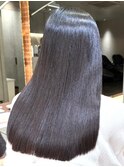 ブリーチなしチェリーブラウン髪質改善縮毛矯正酸性ストレート