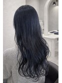 透明感たっぷりブリーチなしのブルーブラック