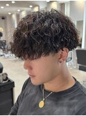 マッシュヘア/波巻きパーマ/men's/スパイラルパーマ