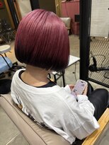 ユラ(YURA)&nbsp;ピンク　裾カラーブラック　【姫路/姫路駅/韓国風】