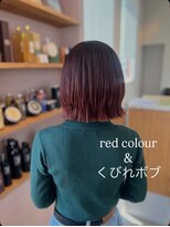 コソット(kosotto)&nbsp;レッドカラー&くびれボブ