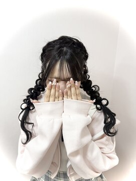 ルート(Ru-t) 編みおろしツイン(リボン)