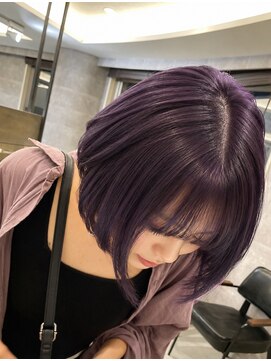 ルーブ トウキョウ(Loob. TOKYO) 艶感たっぷりのラベンダーパープルボブ/ダブルカラー/池袋