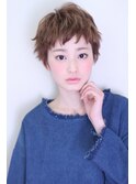 うぶバングでノームコアなベビーショート 藤沢 無造作パーマ小顔