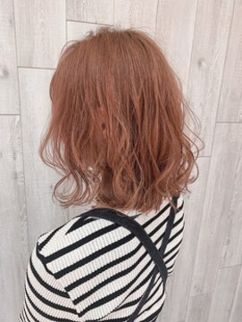 シエル 甲東園店(CIEL) ナチュラルセミディーボブ×ピンクベージュ