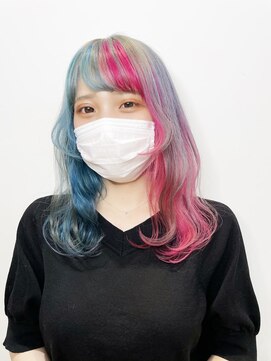 クロリ 淡路店(Chlori) 派手髪10.20代人気個性派ブリーチカラーフロントウルフ