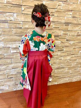 ラナシエン (RanaCien) RanaCien○池田 卒業式袴着付け編み込みアップ.