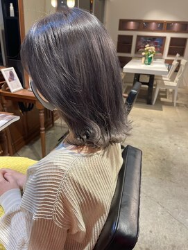 イオエ(ioe) 黒髪/ボブルフ/ネビージュ/小顔/ワンレン/髪質改善/グレージュ