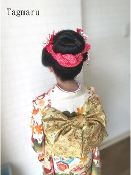 タグマル 七五三☆新日本髪☆要予約プラス料金有