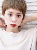 [OCEAN Hair&Life藤原純] 分け目なしショート/オン眉/ベージュ☆