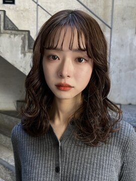 メゾンアクア 表参道(Maison ACQUA) +小顔ウェーブミディアム似合わせカットメルティーカラー/着物