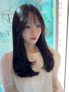 テラスランド 船橋店(TERRACE LAND)の写真/《顔周り縮毛矯正で見惚れる横顔美人.*》印象を左右する顔周り*高い技術で魅力を引き出す♪[船橋/髪質改善]