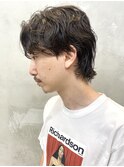 センターパートメンズパーマニュアンスパーマフェザーパーマ調布