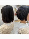 20代~50代☆小顔ショートボブ髪質改善トリートメント黒髪☆