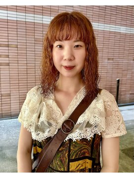 ビーハイブ 仙台駅前店(Behive) オレンジベージュ/ボブミディアム/パーマ/20代30代