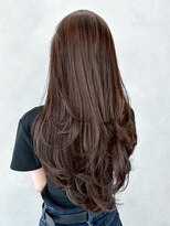 アイティーバイアルバム 下北沢店(IT by ALBUM)&nbsp;ロンググレージュ暗めカラー韓国ヘア顔周りレイヤー_ba564071