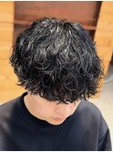 波巻きパーマ