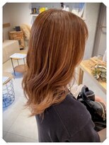 ヘアーズ ボウ トータルビューティー(hair's BEAU total beauty)&nbsp;★ツヤ質感コッパーブロンド★似合わせ小顔ロングレイヤー