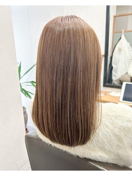 ロッカヘアエジェ(ROCCA hair eje.) ダークアッシュツヤミディアム×透明感ブラウン