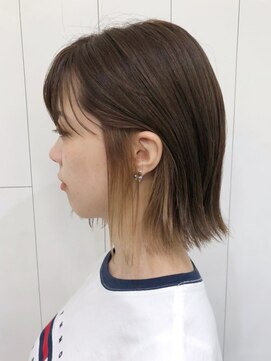 アイティー バイ アルバム 浦和店(IT by ALBUM) インナーボブ_オリーブカラーハイライトカラー_ba249421