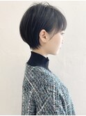 耳掛けショート/大人可愛い/ショートボブ/ハンサムショート/江角