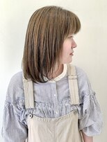 フォーク FOLK&nbsp;【FOLK】小顔 内巻き 厚め前髪 アッシュベージュ ダブルカラー♪