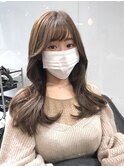 メルティカラーベージュ☆韓国風くびれヘアロング
