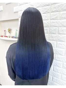 ミウミウヘア(miu miu hair) 毛先だけグラデーションBlue☆