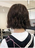 ボブパーマ_ショコラアッシュヘルシースタイル_ba409861