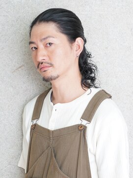 にもう ハーフアップ × スパイラルパーマ