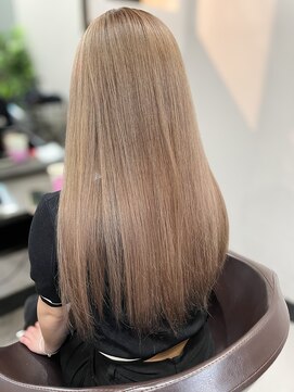 エレクシィ(ELEXY) ミルクティーベージュ　Aラインロング