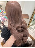 エアリーロング/美髪/ピンクブラウン/グレージュ/レイヤーロング