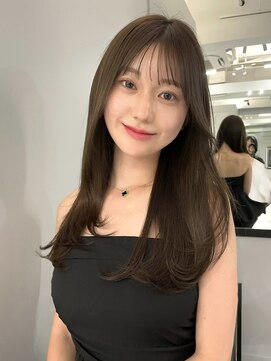 トイ(TOI) ロングレイヤーカット/グレージュ/シースルーバング